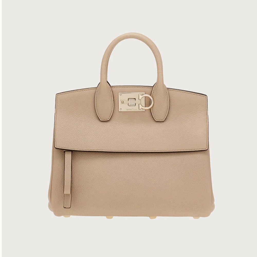FERRAGAMO The Studio Bag CASHEW Authentic & NWT